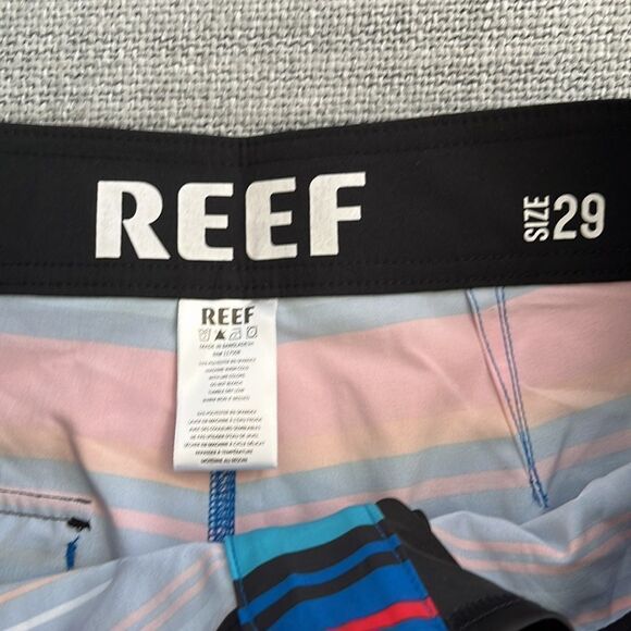 Reef Board Shorts Mens Size 29 Sharpe Striped Blue Red Swim Trunks - Picture 4 of 7